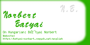 norbert batyai business card